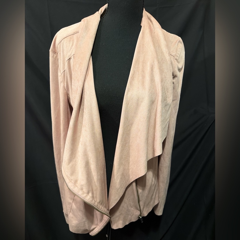 Mote Women's Pink Drape Front Jacket
